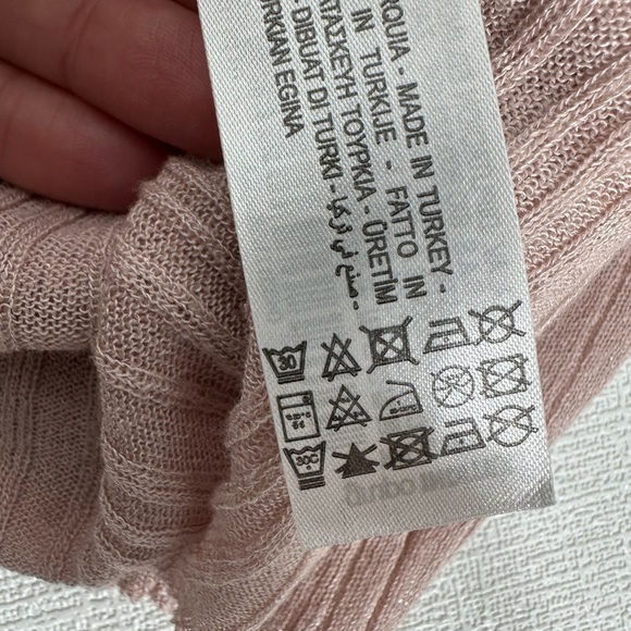 Zara lace knit wrap maxi dress dusty pink size S - Picture 14 of 14